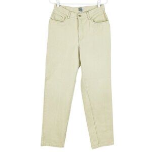 Sloane St. Womens High Rise Tapered Leg Classic Fit Beige Denim Jeans Sz 10 NWOT